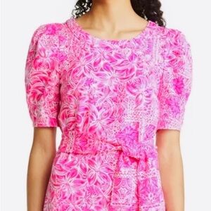 Lilly Pulitzer Pink and White Patterned Dress